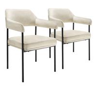 Doe Armchair Velvet - Off White, none