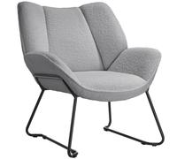tectake Armchair Kjeld 1 - Light Grey | Size: 1 Pack TECTAKE Light Grey 1 Pack