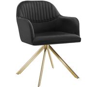 tectake Armchair Lona Per Piece - Black/Gold in Black | Size: 1 Pack TECTAKE Black 1 Pack