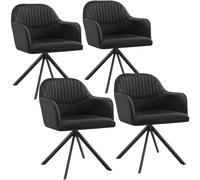 Lona Set of Four Armchairs - Black, Black