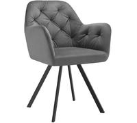 tectake Armchair Lucia Per Piece - Anthracite in Dark Grey | Size: 1 Pack TECTAKE Dark Grey 1 Pack