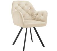 Tectake Lucia Armchair Cream, Cream
