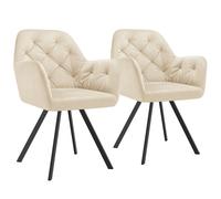 Lucia Armchair - Cream Set of 2, none