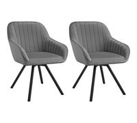 Tectake Snug Armchair Grey Set Of 2, Grey