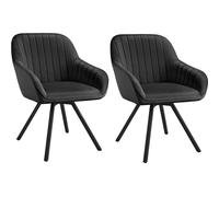 tectake Armchair Snug Set Of 2 - Black | Size: 2 Pack TECTAKE Black 2 Pack