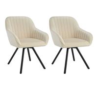tectake Armchair Snug Set Of 2 - Cream | Size: 2 Pack TECTAKE Cream 2 Pack