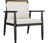 tectake Armchair, Thickly Padded, With Extra Back Cushions in White TECTAKE White