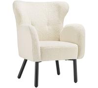 tectake Armchair Vänersborg in Cream TECTAKE Cream