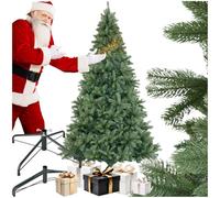 tectake® Artificial Christmas Tree in Green with Foldable Metal Stand, Realistic Christmas Tree with Lifelike Needles & Bendable Branches, Eco-Friendly Xmas Tree with Easy Setup & Storage - 230 cm