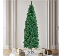 tectake® Artificial Christmas Tree in Rich Green, Realistic Christmas Tree with Lifelike Needles, Bendable Branches & Foldable Metal Stand, Durable Xmas Tree with Easy Setup & Storage - 200 cm