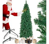 tectake® Artificial Christmas Tree in Rich Green, Realistic Christmas Tree with Lifelike Needles, Bendable Branches & Foldable Metal Stand, Durable Xmas Tree with Easy Setup & Storage - 180 cm