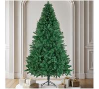 tectake® Artificial Christmas Tree in Rich Green with Dense Needles for Natural Look, Realistic Christmas Tree with Bendable Branches & Stable Metal Stand, Xmas Tree with Easy Setup & Storage - 210 cm