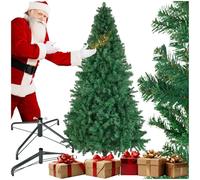 tectake® Artificial Christmas Tree in Rich Green with Dense Needles for Natural Look, Realistic Christmas Tree with Bendable Branches & Stable Metal Stand, Xmas Tree with Easy Setup & Storage - 230 cm