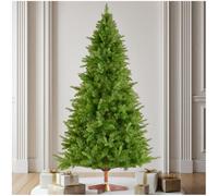 tectake® Artificial Christmas Tree in Vibrant Green with Lifelike Needles & Bendable Branches, Realistic Christmas Tree with Foldable Wooden Stand & Easy Setup, Allergy-Friendly Xmas Tree - 180 cm