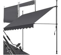 tectake Awning in Black | Size: Large TECTAKE Black Large