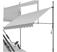 tectake Awning in Light Grey | Size: Large TECTAKE Light Grey Large