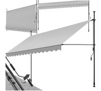 tectake Awning in Light Grey | Size: Large TECTAKE Light Grey Large