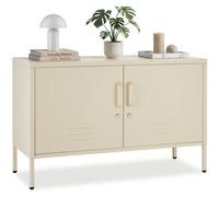 Tectake Baker Sideboard, Magnetic Closure, Adjustable Shelf 40 Cm - Cream