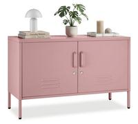 Tectake Baker Sideboard, Magnetic Closure, Adjustable Shelf 40 Cm - Rose