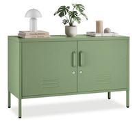 Tectake Baker Sideboard, Magnetic Closure, Adjustable Shelf 40 Cm - Sage Green