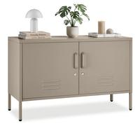 Tectake Baker Sideboard, Magnetic Closure, Adjustable Shelf 40 Cm - Taupe