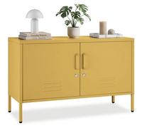 Tectake Baker Sideboard, Magnetic Closure, Adjustable Shelf 40 Cm - Yellow