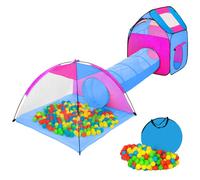 tectake Ball Pit & Play Tent With 200 Balls in Blue | Size: Large TECTAKE Blue Large