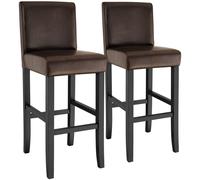 tectake Bar Stool Dover Brown Set Of 2 TECTAKE Brown
