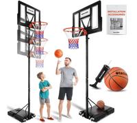 Tectake Basketball Hoop 230-305 Cm - Black