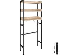 tectake Bathroom Shelf With 3 Tiers Seattle in Light Oak TECTAKE Light Oak