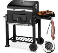 tectake BBQ Florian - charcoal grill, barbecue, charcoal bbq - black