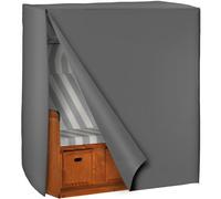 tectake® Weatherproof Cover for Beach Chair, 120x80x145cm, Water-Repellent, Tear-Resistant, Dual Zipper, Extends Furniture Life, Compatible with Garden Furniture, Patio Sets, Rattan Furniture - grey