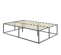 tectake Kyoto Double Steel Bed Frame - Black - Wilko