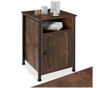 Tectake Bedside Table Blackburn - Industrial Wood Dark, Rustic
