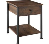Tectake Bedside Table Bradford - Industrial Wood Dark, Rustic