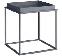 Tectake Bedside Table Cambridge - With Tray-Shaped Shelf, 40 X 40 X 44 Cm - Dark Grey