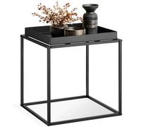 Tectake Bedside Table Cambridge - With Tray-Shaped Shelf, 40 X 40 X 44 Cm - Black