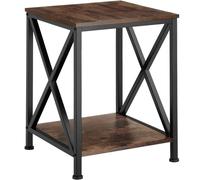 tectake Bedside Table Carlton in Dark Brown TECTAKE Dark Brown