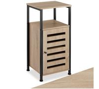 Tectake Bedside Table Durham - Industrial Wood Light, Oak Sonoma Door Hinge On The Right