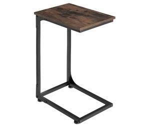 tectake Bedside Table Erie - Industrial Style, 40 X 30 X 63 Cm in Dark Brown TECTAKE Dark Brown 40 X 30 X 63 Cm