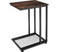 Tectake Bedside Table Eton - Industrial Style, 48 X 35 X 66 Cm - Industrial Wood Dark, Rustic