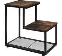 tectake Bedside Table Halifax in Dark Brown TECTAKE Dark Brown