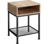 tectake Bedside table Harlow - lamp table, side table - industrial wood light, oak Sonoma
