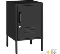 tectake Bedside Table in Black TECTAKE Black