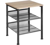 tectake Bedside Table Lincoln in Light Brown TECTAKE Light Brown