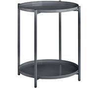 tectake Bedside Table Oxford in Dark Grey TECTAKE Dark Grey