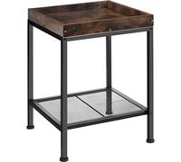tectake Bedside Table Rochester in Dark Brown TECTAKE Dark Brown