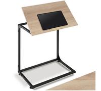 Tectake Bedside Table Ruston - Industrial Style, With Tilting Tabletop, 55 X 35 X 66.5 Cm - Industrial Wood Light, Oak Sonoma