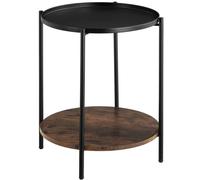 tectake Bedside Table Sunderland in Dark Brown TECTAKE Dark Brown