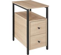 tectake Bedside Table Tullamore - 2 Shelves & 2 Drawers in Light Oak TECTAKE Light Oak